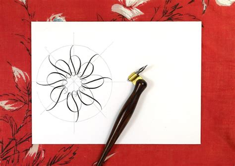 Flourished Calligraphy Medallion Tutorial The Postmans Knock