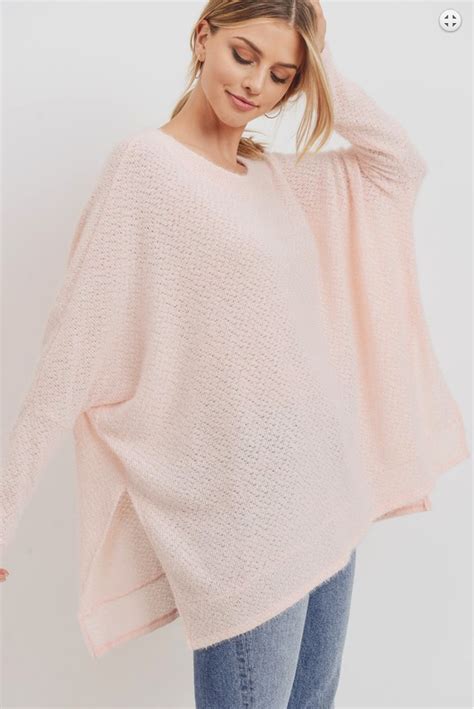 Oversized Pastel Pink Sweater In 2020 Pastel Pink Sweater Sweaters