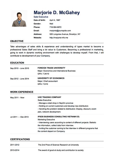 Sample Of A Cv Curriculum Vitae Cv Format Guide With Examples And