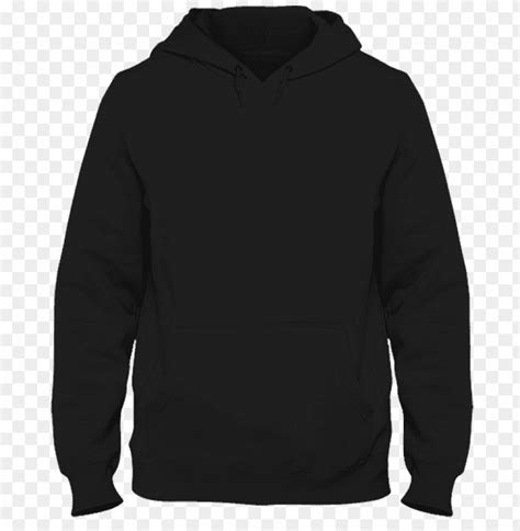 Hoodie Template Front Transparent And Png Clipart Free Blank Black