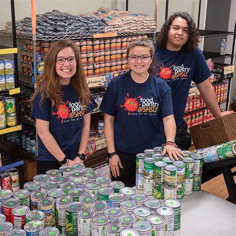 Distributes pounds of food to people facing hunger. Sam Houston State opens expanded food bank to benefit ...