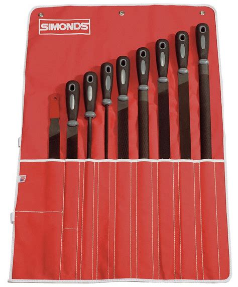 Simonds 10 In American Pattern File Set With Handles With Black Oxide