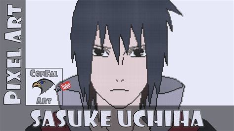Pixel Art Sasuke Uchiha Naruto Shippuden Youtube