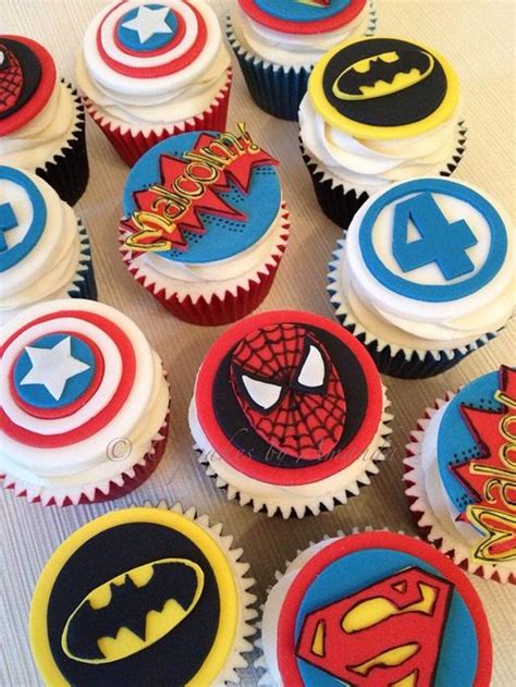 Superhero Cupcakes Decorated Cake By Cupcakes By Amanda Cakesdecor