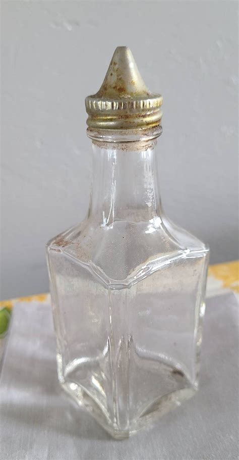 Vintage Oil Vinegar Bottle With Lid Etsy