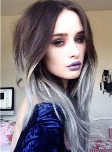 How To Dye Your Ideal Blue Ombre Hair Color For 2015 Summer Grey Ombre Hair Hair