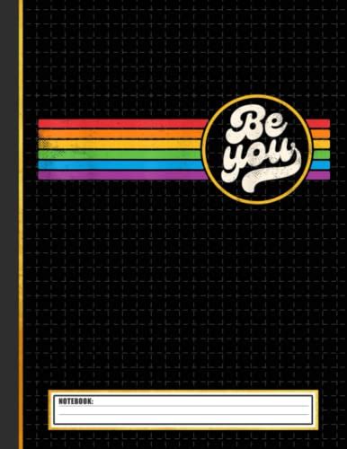 『lgbtq Be You Gay Pride Lgbt Ally Rainbow Flag Retro Vintage Notebook Lgbt Notebook Journal