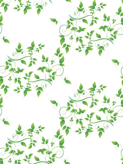 Elegant Green Leaves Seamless Pattern Vector Free Download