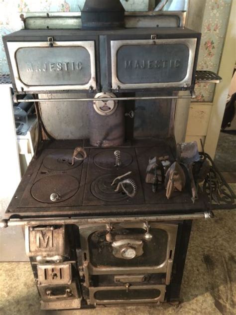 Vintage Majestic Cook Stove Antique Wood Oven Ebay