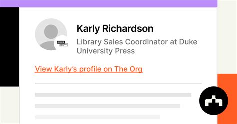 Karly Richardson Library Sales Coordinator At Duke University Press