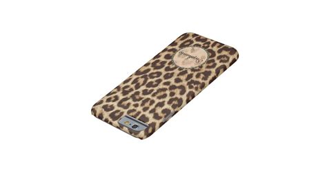 Leopard Print Monogram Barely There Iphone 6 Case Zazzle