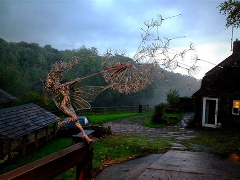 Dramatic Fairy Sculptures Dancing With Dandelions By Robin Wight