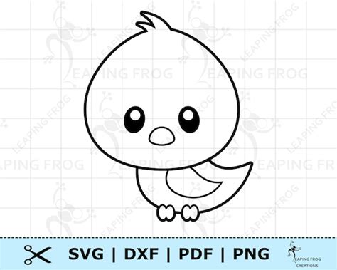 Cute Baby Bird Svg Png Dxf Eps Bird Digital Download Cricut Etsy