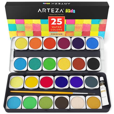 Arteza Kids Watercolor Paint Set Of 25