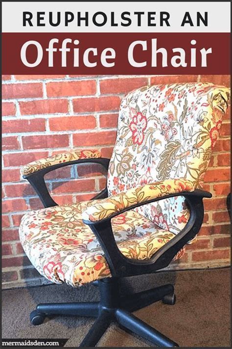 Learn how to reupholster an office chair with arms and tufted cushions