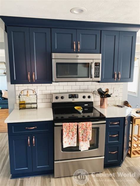 Welcome to the new age of kitchen cabinet design where software programs and websites help contractors and homeowners do the job and save money. Navy Kitchen Design by Kristen Murphy | Cabinet World of PA