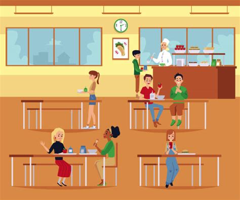 School Lunch Room Illustrations Royalty Free Vector Graphics And Clip