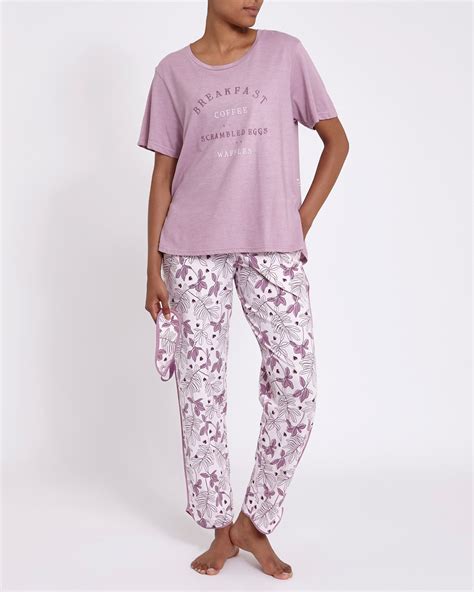 Dunnes Stores Pink Breakfast Pyjama Set
