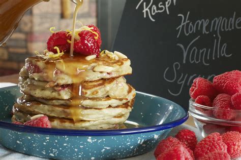 They are simple to make with ingredients that you probably have in your kitchen. Raspberry Greek Yogurt Pancakes with Homemade Vanilla Syrup-What the "Forks" for Dinner?