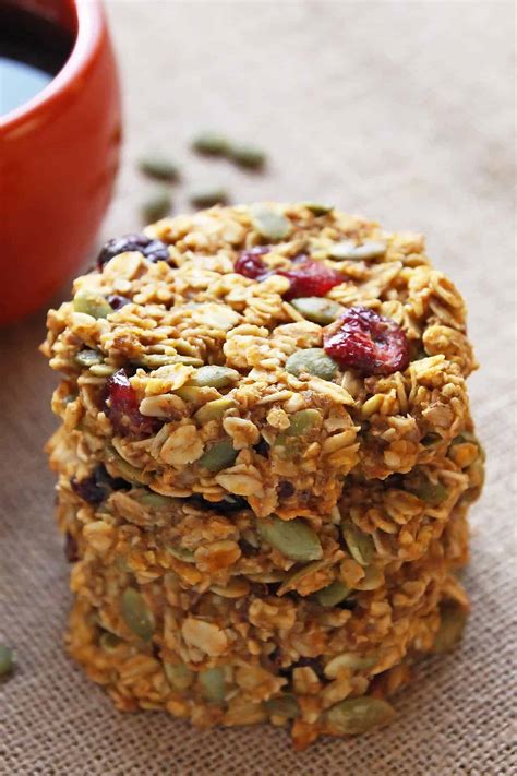 Healthy snacks for diabetics don't have to be boring and flavorless. Pumpkin Breakfast Cookies VIDEO - gluten free, clean ...