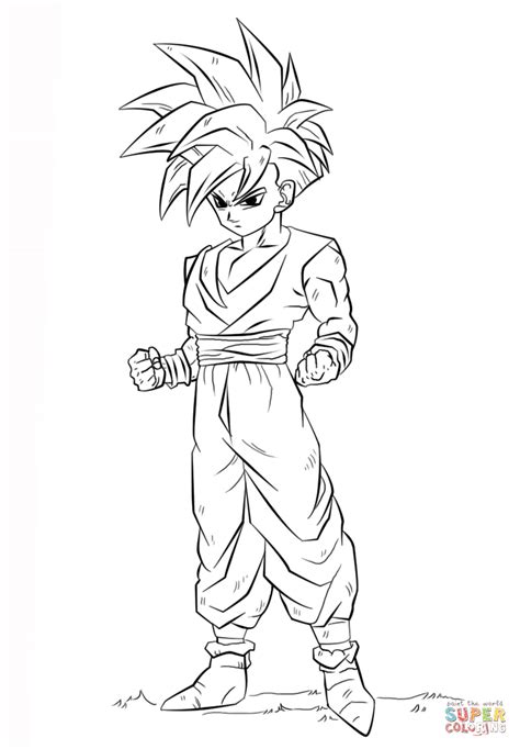 Dragon ball z coloring pages characters in star crossed myth. Dragon Ball Z Gohan coloring page | Free Printable Coloring Pages