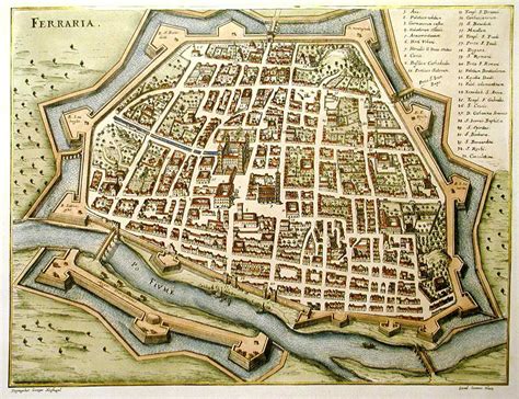 Ferrara Italia La Ciudad Tantas Veces Pintada Por De Chirico Map Of