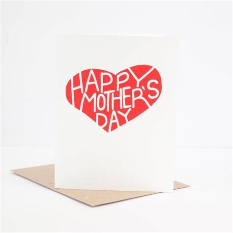 Classic Mothers Day Card Heartfelt Mothers Day Card Heart Card For