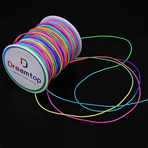 Dreamtop 1mm 100 Meters Rainbow Elastic String Cord Pony Bead String