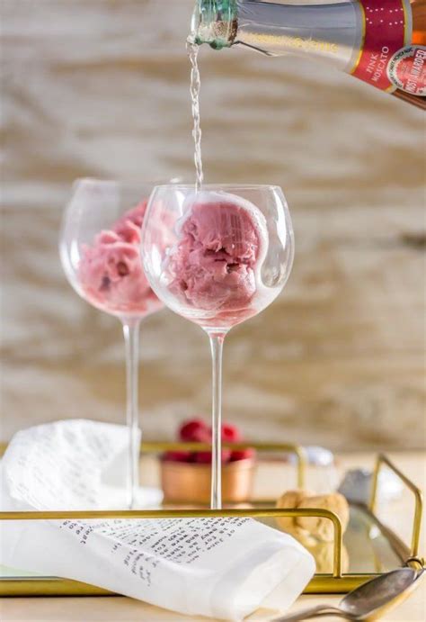 Feminine Galentines Day Cocktails Champagne Float Fun Drinks Alcoholic Drinks