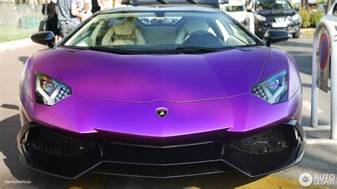 Matte Purple Lamborghini Aventador Lp 700 4 50th Roadster