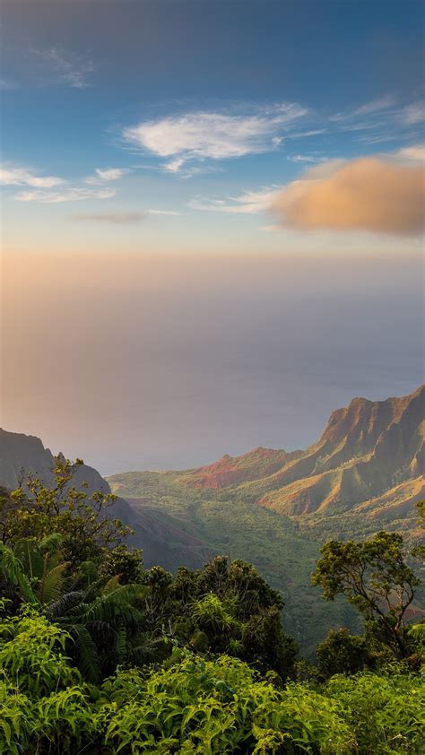 Sunset Over Kalalau Valley Kauai Nā Pali Coast State Park Hawaii