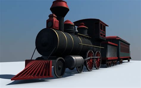 3d Model Low Poly Steam Engine Train Vr Ar Low Poly Cgtrader