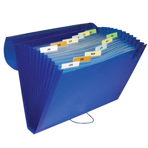 C Line 21 Pocket Poly Expanding File With Handle Includes Tabs