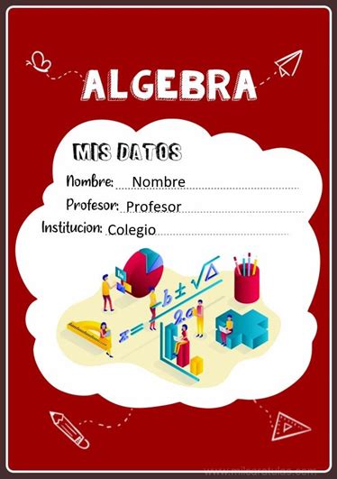 Caratula De Algebra Caratulas Para Cuadernos