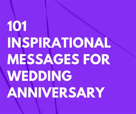 101 Inspirational Messages For Wedding Anniversary