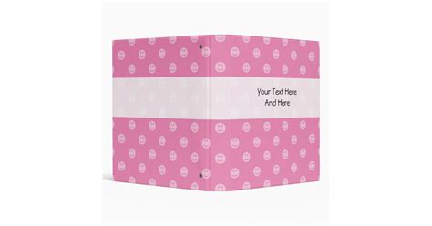 pink smiley face binder for teen school girls zazzle