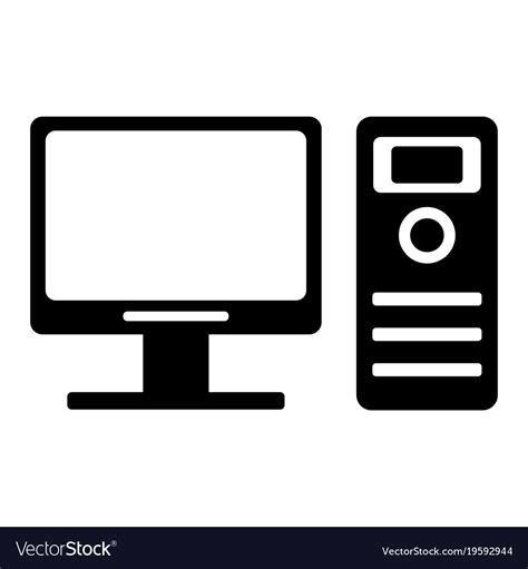 Desktop Computer Icon Image Royalty Free Vector Image