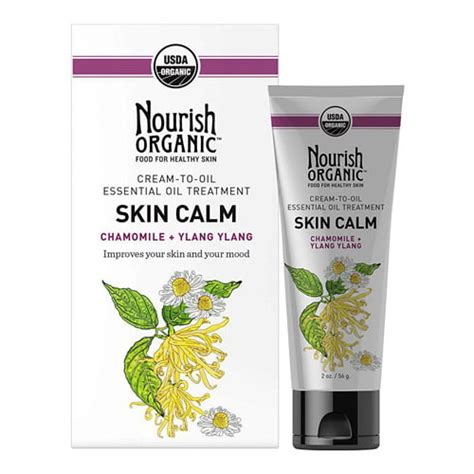 Nourish Organic Skin Calm Cream To Oil Treatment Chamomile And Ylang