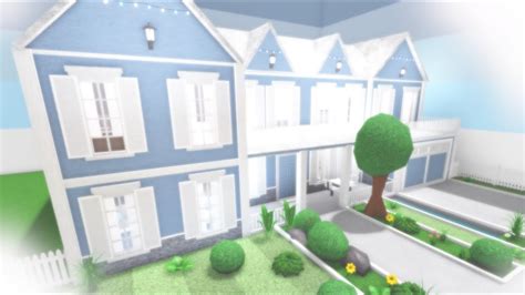 Bloxburg Cute Light Blue Wooden Home 73k Youtube