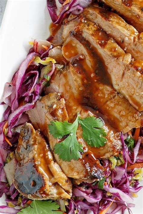 Place into oven and roast for 15 minutes. Grilled Pork Tenderloin with Hoisin Sesame Sauce - Recipe Girl