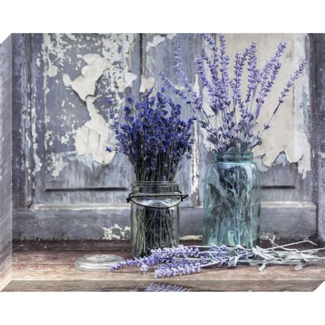 16 X 20 Lavender Embellished Canvas Wall Art At Home