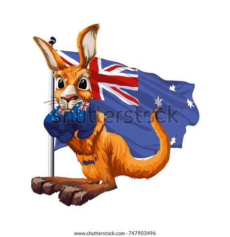 Australia Theme Cartoon Vector Illustration Stock Vector Royalty Free