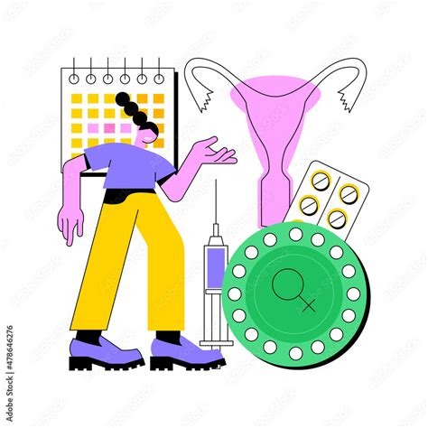 Female Contraceptives Abstract Concept Vector Illustration Female Contraceptive Drug Oral