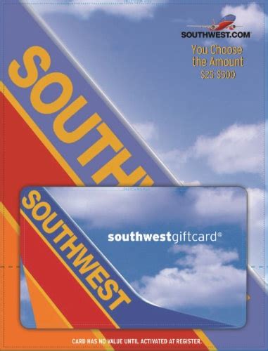 Southwest Airlines 25 500 Gift Card Activate And Add Value After