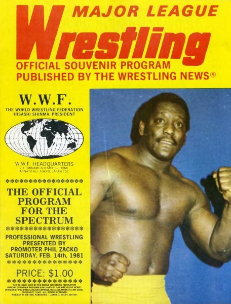 Sd Jones Wwf Wrestling Program 123 February 14 1981 At Spectrum