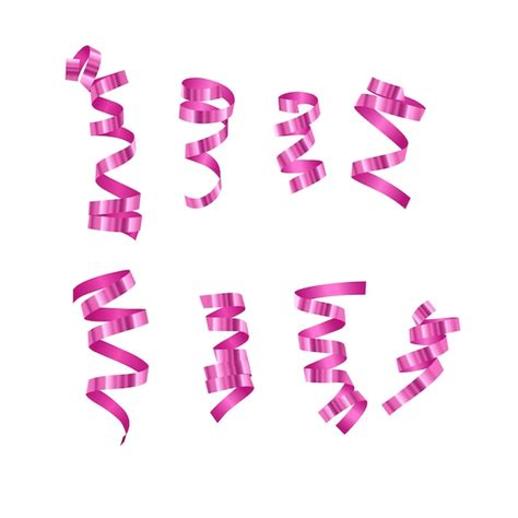 Premium Vector Set Of Pink Ribbons For Your Design