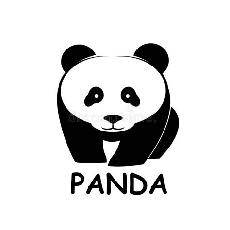 Panda Design Silhouette For Brand Design Stock Vector Illustration Of