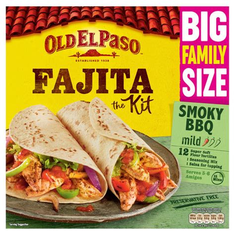 Get your el paso food handlers card. Old El Paso Smoky BBQ Fajita Kit Family Pack 750g ...