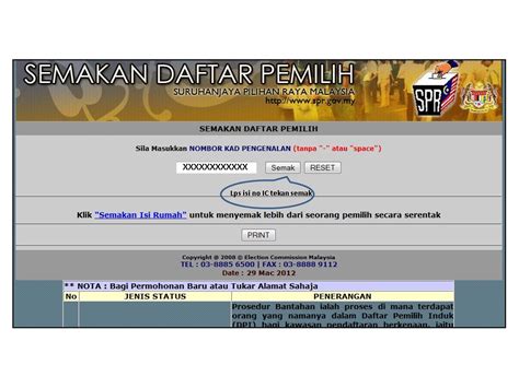 .untuk semak daftar mengundi secara online atau melalui sms, check tempat mengundi pru15 dan nama oleh anda sebagai pengundi semasa pilihanraya. Buat Semakan Pusat Mengundi Dan Saluran Mulai 15 April ...