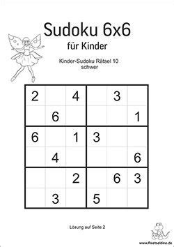 Spiele für kinder zum nulltarif. Kindersudoku 6x6 schwer | Sudoku, Sudoku kinder, Grundschule